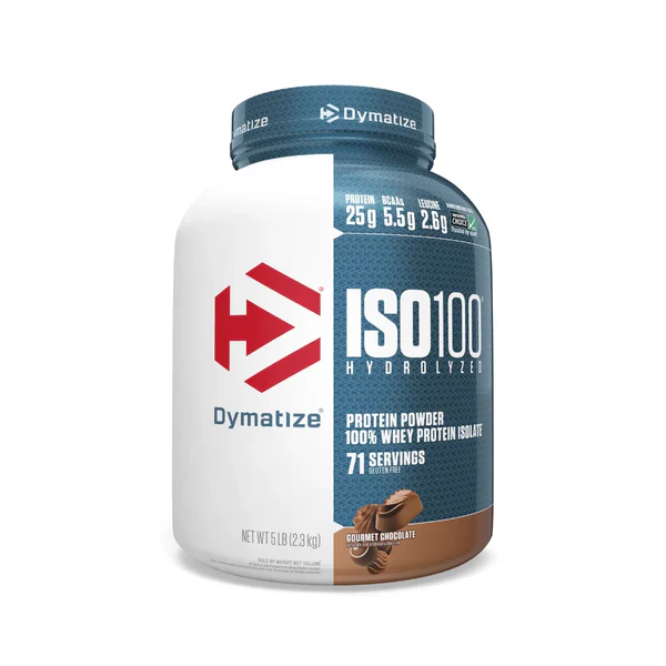 Dymatize ISO 100 Hydrolyzed Whey Protein Isolate - Gourmet Chocolate - 5Lb
