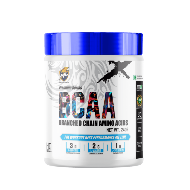 PFN BCAA – 240g | Fast Muscle Recovery + Digestive Enzyme | 30 Servings  Orange flavour