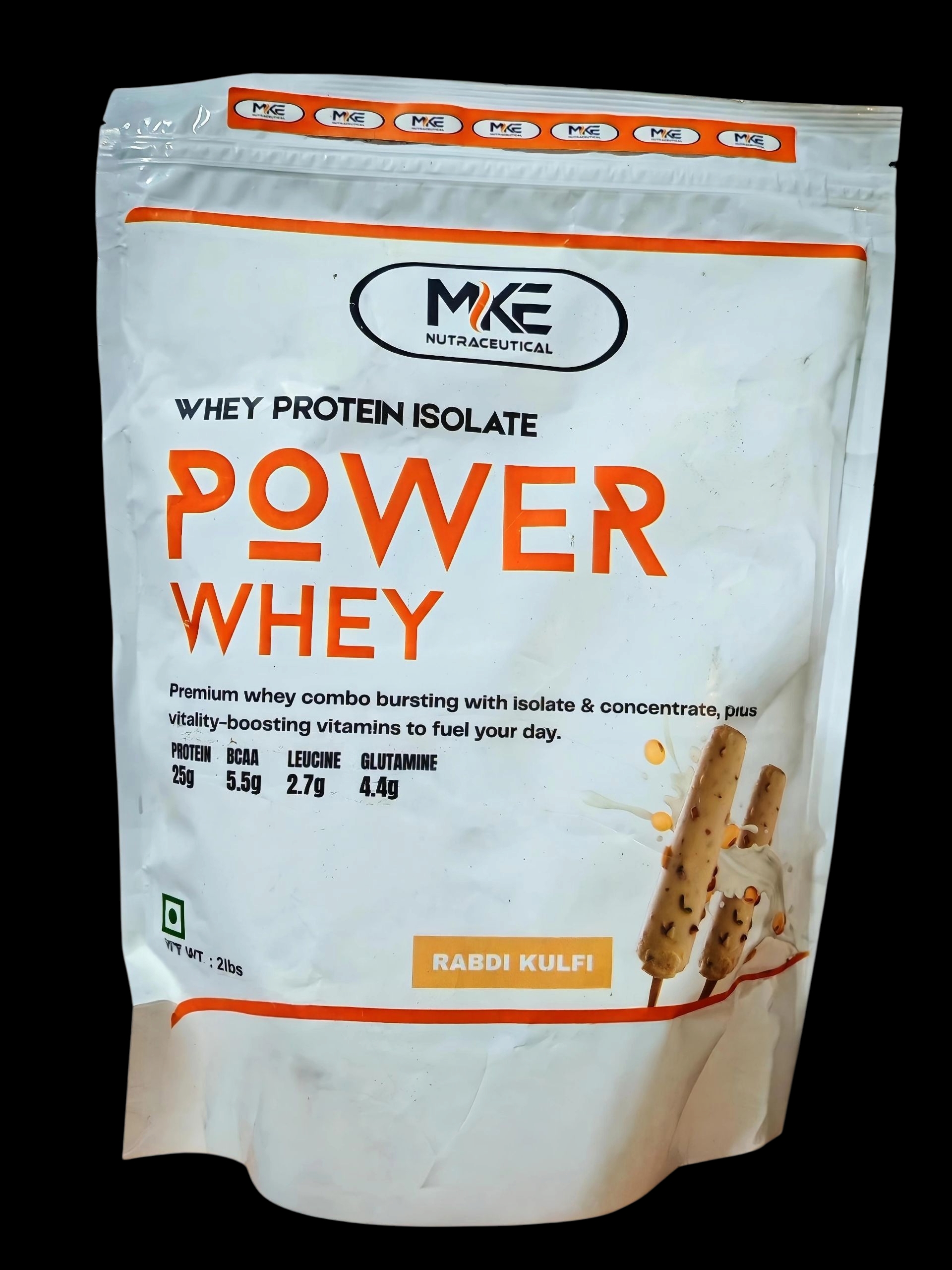 MKE Power Whey – Lean Muscle Fuel with 25g Protein & Zero Added Sugar Rabdi Kulfi Flavour